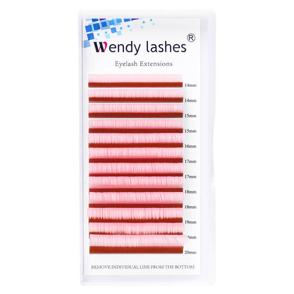 0.07mm Light Pink Easy Fan Lash Extension